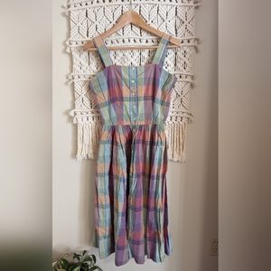 Vintage Plain Ralph Lauren Sleeveless Dress Buttons